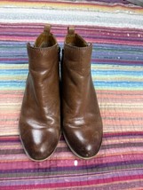 Lucky Brand LK Basel Toffee Brown Ankle Booties Women’s Size 8.5 M Distressed - £23.86 GBP