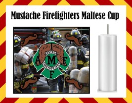 Drink Water Cup - Mustache Firefighter Maltese - £19.73 GBP+