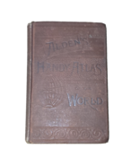 ALDEN&#39;S Handy Atlas of the WORLD 191 Pages-Color Maps -  New York 1887 -... - $149.59