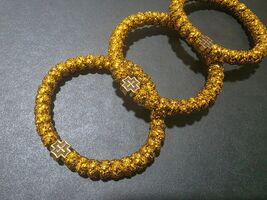 Christian Orthodox handmade bracelet, 33 knot komboskini in gold color, ... - $7.49