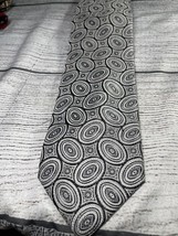Bill Blass Black Label Men&#39;s Silk Tie Black And White Geometric Design 5... - $18.00