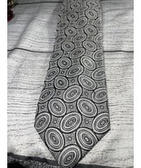 Bill Blass Black Label Men&#39;s Silk Tie Black And White Geometric Design 5... - $18.00