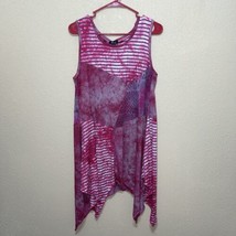Lily By Firmiana Dress Sleeveless knit pink multi sz m new - £46.26 GBP