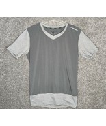 Brooks Run Happy Shirt Womens Medium Gray Short Sleeve Waistband Fly-by ... - £13.26 GBP
