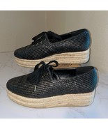 RAYE Revolve Black Woven Caicos Espadrilles Shoes Size 7 - $700.08 MXN