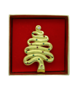 NEW Vintage Christmas Signed VAN DELL TREE Pendant BROOCH PIN Rhinestone - £30.46 GBP