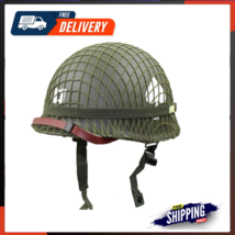 Perfect WW2 US Army M1 Green Helmet Replica With Net/Canvas Chin Strap DIY - £48.76 GBP