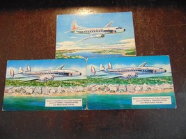3 Vintage Eastern Airlines Airplane Blank Postcards 2 Connies 1 Silver F... - $178.01 MXN