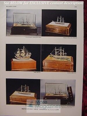 A G Law Miniature Ship Builder Article photos from Esquire 1940! WWII Era - $4.86