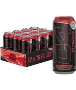 C4 Ultimate Sugar Free Pre Workout Energy Drink Fruit Punch 12 Pack - £31.26 GBP