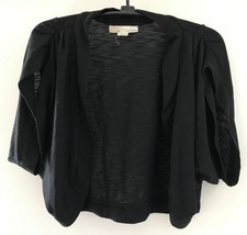 Derek Heart Black Open Sleeve Cropped Light Jacket Sweater Bolero M - $376.14 MXN
