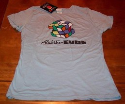 Vintage Style Teen Juniors Women&#39;s Rubik&#39;s Cube Puzzle T-shirt Xl New w/ Tag - £15.66 GBP