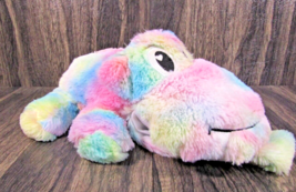 Huggable Little Monsters Plush Stuffed Animal Toy Tie Dye Rainbow Idea Nuova - $9.89