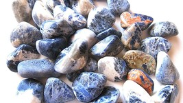One Sodalite Tumbled Stone 25-30mm Large Healing Crystal Psychic Vision Reiki - £1.82 GBP