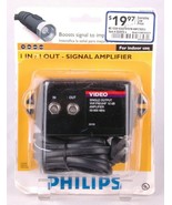 Philips 12dB Signal Amplifier VHF/FM/UHF - Shelf Wear on Package - $18.65
