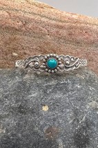 Authentic Fred Harvey Southwest Sterling Silver Turquoise Cuff Bracelet 6 3/8&quot; - $199.99