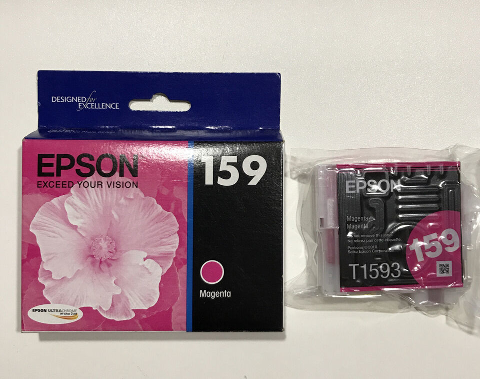 (2) Genuine Epson 159 Magenta Cartridges 2022 - $14.84