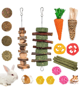 20 PCS Bunny Chew Toys for Teeth, Natural Rabbit Toys Apple Wood Grass T... - $321.42 MXN