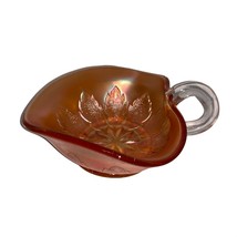 Vintage Dugan Glass Marigold Leaf Rays Nappy Bowl - $20.00
