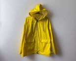 Charis Allure Hooded Yellow Rain Jacket Womens Size XL Long Sleeve Pcokets - £15.53 GBP