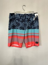 Hurley Men&#39;s Multi Color Palm Tree Phantom Block Party Board Shorts 30 NWT - £22.04 GBP