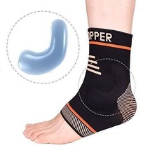 Thx4 Copper Infused Compression Ankle Brace Silicone Ankle Sleeve Support Pain - £10.78 GBP