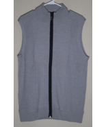 CALLAWAY Merino Wool Blend Full Zip Golf Vest Size Medium Grey Sleeveles... - $49.45