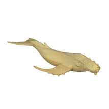 12 Inch Hand Carved Whale Wooden Sculpture Decorative Figurine Beach Home Decor - £29.80 GBP