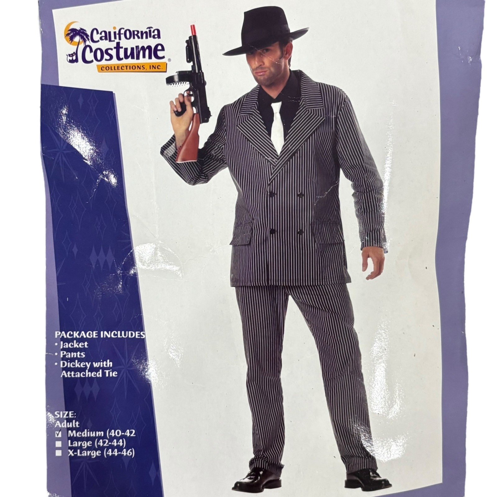 California Costumes Adult Gangster Costume Set M: Jacket Pants &amp; Dickey ... - $24.00
