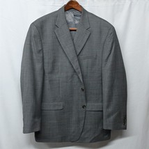 Chaps 48R Gray Hopstitch Wool 2 Button Blazer Suit Jacket Sport Coat - £44.23 GBP