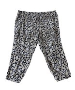 Old Navy Pants Size XXL 2X Womens Pull On Capris Black Floral Casual Res... - $37.18