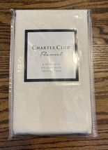 NEW Charter Club Flannel 2 Standard Pillowcases 100% Cotton Ivory NWT - £27.07 GBP