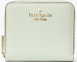 Kate Spade Staci Small ZipAround Wallet Mint Green Leather KG035 Olive N... - $49.49