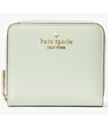 Kate Spade Staci Small ZipAround Wallet Mint Green Leather KG035 Olive N... - £38.93 GBP
