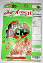 1999 Empty Kellogg&#39;s Apple Jacks K-Sential 15OZ Cereal Box SKU U200/358 - $18.99