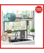 Large Capacity Stainless Steel Dish Drying Rack - Adjustable Over Sink O... - $762.31 MXN