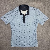Galvin Green Monty Polo Shirt Mens Small Blue Striped Golf Performance Logo - $28.21
