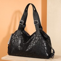 Women&#39;s Shoulder Bag Stone Pattern Handbag For Women Large Capacity Leat... - £60.39 GBP