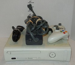 Microsoft Xbox 360 White Console with Power Adapter Controller HDMI - $97.03