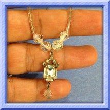 Bibtage Signed Robert Rose faux Crystal like beads  Necklace 16" Long - $14.99