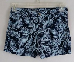 Sonoma Life Style Blue Palm Leaf Print Shorts Size 2 - £12.98 GBP