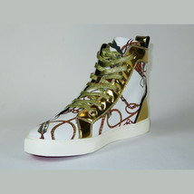 Mens High Top Shoes FIESSO by AURELIO GARCIA Chain Medusa Celebrity 2421 White image 4