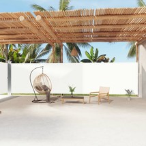  Side Awning Cream Polyester with PU coating, steel, aluminum Large - $4,566.61 MXN