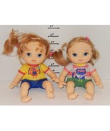 2018 Hasbro lot of 2 Baby Alive Dolls Blue Yellow Green - $28.84 CAD
