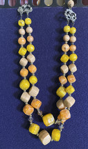 Vintage Double Strand Bead Necklace - Approx 18 Inches - £6.87 GBP