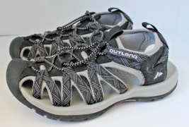 Outland Naia Bump Toe Women&#39;s River Sandals Size 7 Black Purple - $19.99