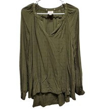 Knox Rose Green Shirt Womens Size Small Long Sleeve - £10.34 GBP