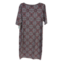 Lularoe Womens Julia T Shirt Dress Gray Geometric Stretch Knit Boho Plus 2XL New - £21.54 GBP