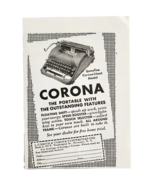 1941 Smith Corona Speedline Typewriter Advertisement Vintage Typing Supp... - $372.45 MXN