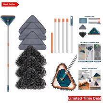 Long Handle Wall Mop - 360° Rotatable Design for Floors, Walls, and Ceil... - $44.50